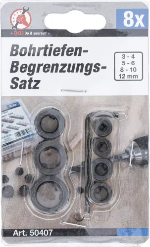 BGS DIY 8 részes fúrásmélység-állító készlet (BGS 50407)
