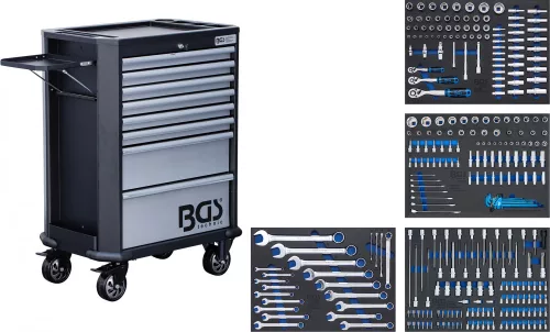 BGS technic Műhelykocsi | 8 fiókos | 296 szerszámmal (BGS 5051)