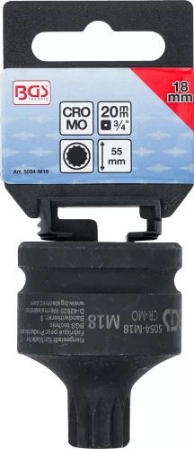 BGS technic 3/4" Spline bitfej, M18 (BGS 5054-M18)