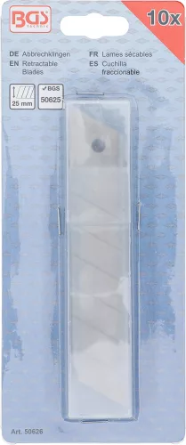 BGS technic 10 db 25 mm-es törhető penge (BGS 50626)