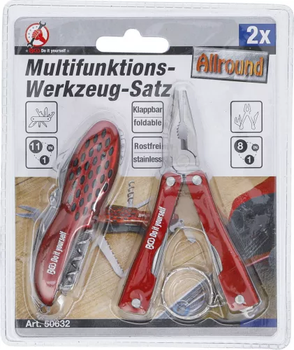 BGS DIY Többfunkciós szerszámkészlet | Rozsdamentes acél | 2 db. (BGS 50632)