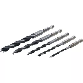   BGS DIY Fafúró készlet | 6 - 14 mm | 6 pontos tengely 1/4" | 5 db. (BGS 50799)