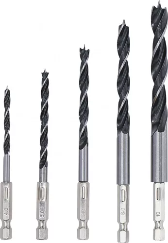 BGS DIY Fafúró készlet | 6 - 14 mm | 6 pontos tengely 1/4" | 5 db. (BGS 50799)