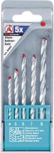BGS DIY 5 részes közetfúrószár készlet, 4-8 mm (BGS 50805)