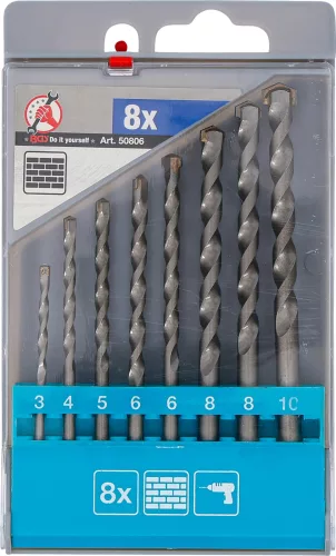 BGS DIY Kőzetfúró készlet | 3 - 10 mm | 8 darabos (50806)
