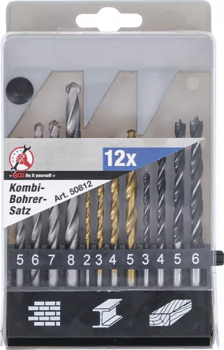 BGS DIY Kombi fúrókészlet | 2–8 mm | 12 darabos (BGS 50812)