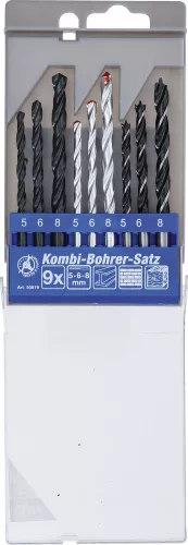 BGS DIY 9 részes kombinált fúrószár készlet (BGS 50819)