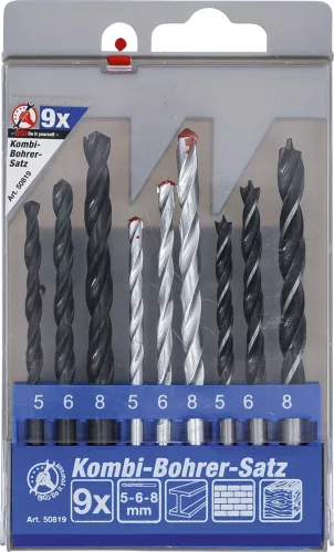 BGS DIY 9 részes kombinált fúrószár készlet (BGS 50819)