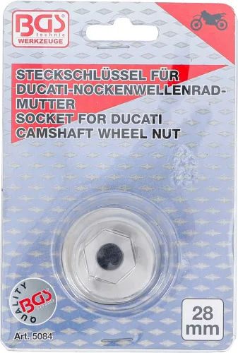 BGS technic Speciális kulcs a vezérműtengely tárcsa anyához Ducati-hoz, 28 mm (BGS 5084)