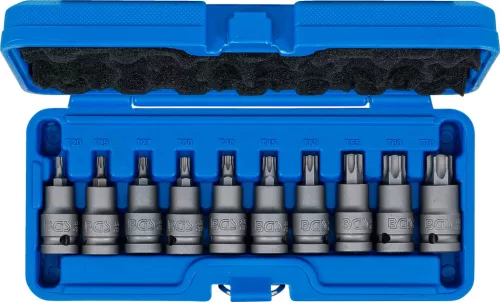 BGS technic 10 db-os Torx dugókulcs légkulcshoz, T20 - T70 (BGS 5097)