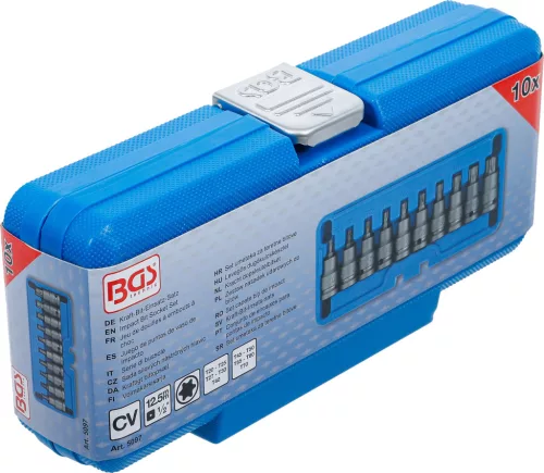 BGS technic 10 db-os Torx dugókulcs légkulcshoz, T20 - T70 (BGS 5097)