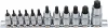 BGS technic 12 db-os Torx bitfej készlet, extra rövid, T8 - T60 (BGS 5098)