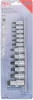 BGS technic 12 db-os Torx bitfej készlet, extra rövid, T8 - T60 (BGS 5098)