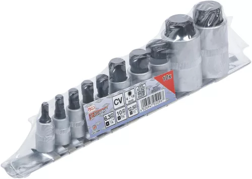 BGS technic 10 db-os Imbusz dugókulcs készlet, 4-19 mm-es, extra rövid (BGS 5099)