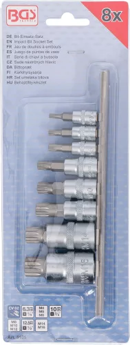BGS technic 8 részes 3/8" Spline bitfej készlet (BGS 5105)