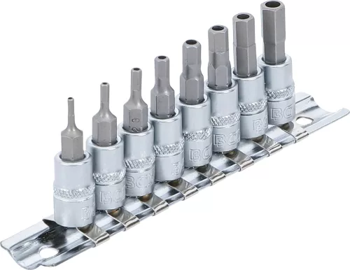 BGS technic 1/4" Imbusz bitfej készlet | furattos kivitel | 2 - 7 mm | 8 darabos (BGS 5156)