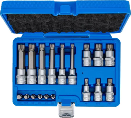 BGS technic Bitfej készlet, 1/4" / 1/2", XZN, 18 darabos (5172)