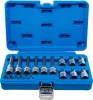 BGS technic Bitfej készlet, 1/4" / 1/2", T-profil (Torx), 18 darabos (5173)