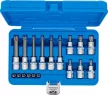 BGS technic Bitfej készlet, 1/4" / 1/2", T-profil (Torx), 18 darabos (5173)