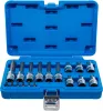 BGS technic Bitfej készlet, 1/4" / 1/2", T-profil (Torx) furattal, 18 darabos (5174)