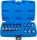 BGS technic Bitfej készlet, 1/4" / 1/2", T-profil (Torx) furattal, 18 darabos (5174)