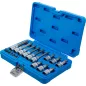   BGS technic Bitfej készlet, 1/4" / 1/2", T-profil (Torx) furattal, 18 darabos (5174)