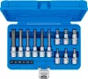 BGS technic Bitfej készlet, 1/4" / 1/2", T-profil (Torx) furattal, 18 darabos (5174)
