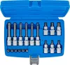 BGS technic Bitfej készlet, 1/4" / 1/2", T-profil (Torx) furattal, 18 darabos (5174)