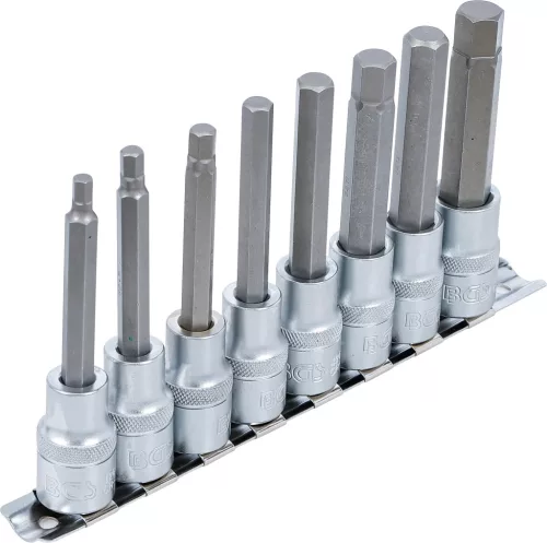 BGS technic Bitfej készlet, 1/2", Imbusz 5 - 13 mm, 8 darabos (5176)