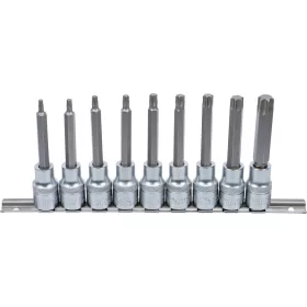   BGS technic Bitfej készlet, 1/2", T-profil (Torx), 9 darabos (5177)
