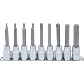   BGS technic Bitfej készlet, 1/2", T-profil (Torx), 9 darabos (5177)