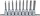 BGS technic Bitfej készlet, 1/2", T-profil (Torx), 9 darabos (5177)