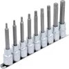 BGS technic Bitfej készlet, 1/2", T-profil (Torx), 9 darabos (5177)