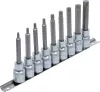 BGS technic Bitfej készlet, 1/2", T-profil (Torx), 9 darabos (5177)