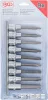BGS technic Bitfej készlet, 1/2", T-profil (Torx), 9 darabos (5177)