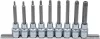 BGS technic Bitfej készlet, 1/2", T-profil (Torx) furattal, 9 darabos (5178)