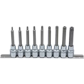   BGS technic Bitfej készlet, 1/2", T-profil (Torx) furattal, 9 darabos (5178)
