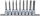 BGS technic Bitfej készlet, 1/2", T-profil (Torx) furattal, 9 darabos (5178)