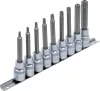 BGS technic Bitfej készlet, 1/2", T-profil (Torx) furattal, 9 darabos (5178)