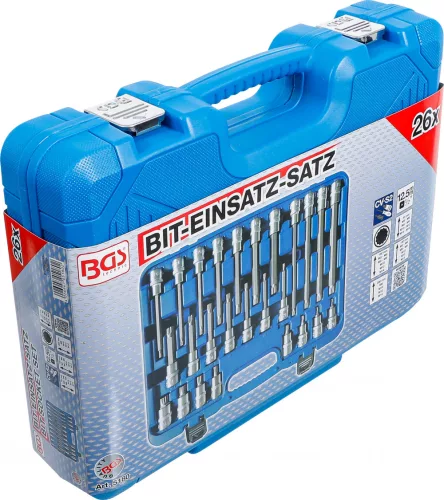 BGS technic 26 részes 1/2"-os XZN bitfej készlet (BGS 5180)