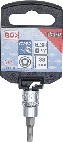 BGS technic 1/4" Biztonsági Torx (fúrt) bitfej, TS25x38 mm (BGS 5184-TS25)