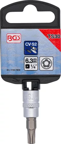 BGS technic 1/4" Biztonsági Torx (fúrt) bitfej, TS30x38 mm (BGS 5184-TS30)
