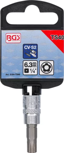BGS technic 1/4" Biztonsági Torx (fúrt) bitfej, TS40x38 mm (BGS 5184-TS40)