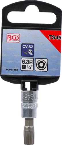 BGS technic 1/4" Biztonsági Torx (fúrt) bitfej, TS45x38 mm (BGS 5184-TS45)