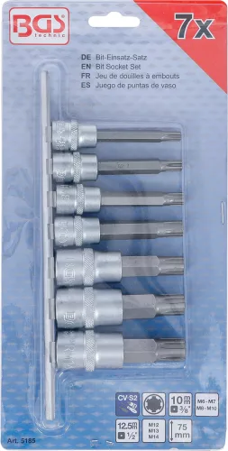 BGS technic bitfej készlet Ribe, 1/2" + 3/8" (BGS 5185)