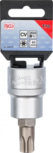 BGS technic 3/4" Torx bitfej, T70 x 80 mm (BGS 5189-T70)