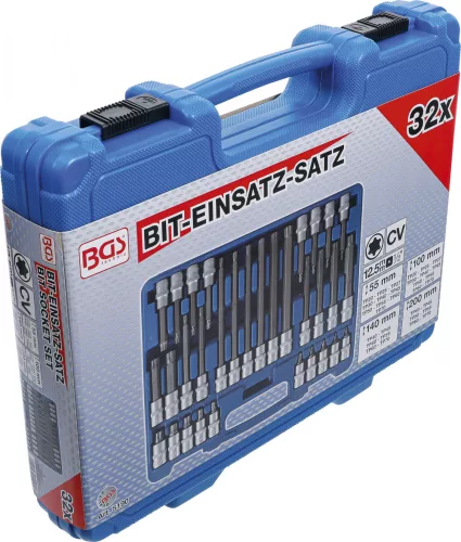 BGS technic 1/2" Bit Dugókulcs fej készlet | TP-profil (Torx Plus) TP20 - TP70 | 32 darabos (BGS 5190)