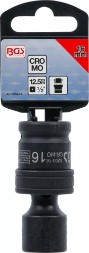 BGS technic 1/2" univerzális csuklós dugókulcs légkulcshoz, 16mm (BGS 5200-16)