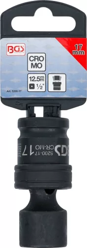 BGS technic 1/2" univerzális csuklós dugókulcs légkulcshoz, 17mm (BGS 5200-17)