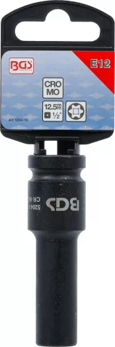 BGS technic 1/2" Torx hosszított dugókulcs légkulcshoz, E12 (BGS 5204-12)